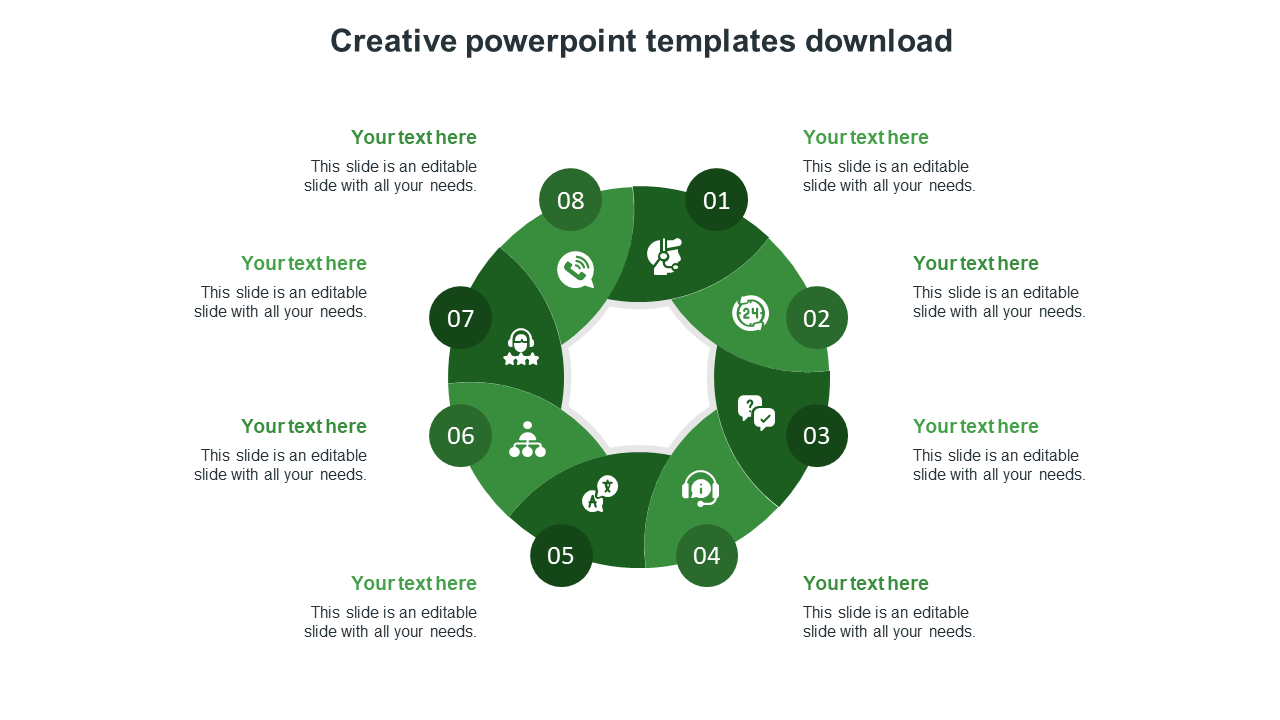 creative powerpoint templates download-green